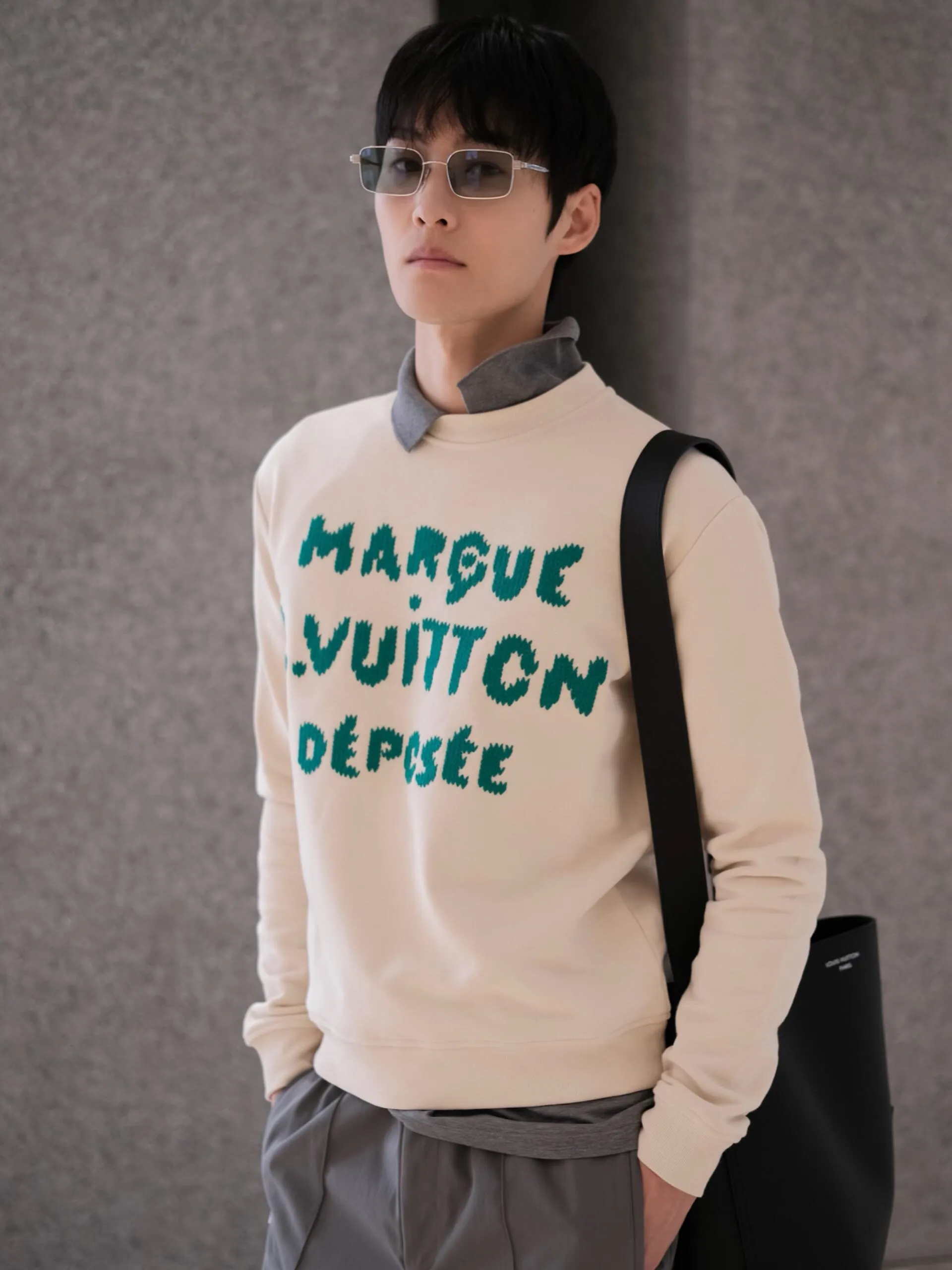 Louis Vuitton/Louis Vuitton embroidered logo crew neck sweatshirt